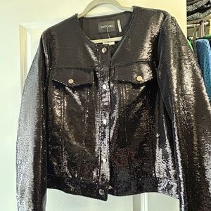 Sequin Jean Jacket New with tag